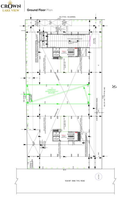  crown lake view Block A & B Cluster Plan for ground Floor