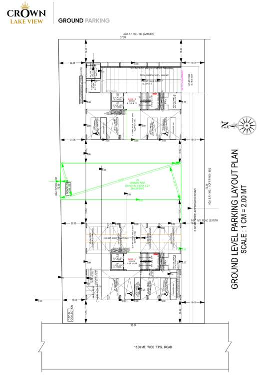  crown lake view Block A & B Cluster Plan for ground Parking Floor