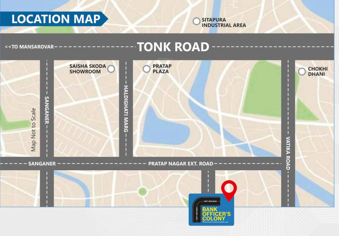  bank officers colony Location Plan