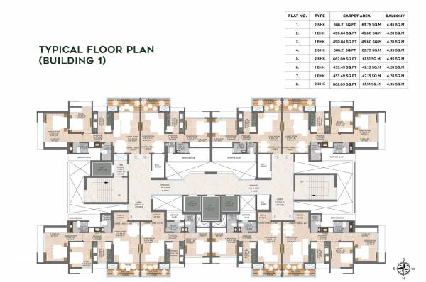  green-city-phase-1 Wing A - Building 1 Cluster Plan