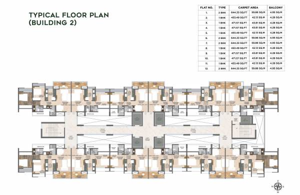 green-city-phase-1 Wing B - Building 2 Cluster Plan