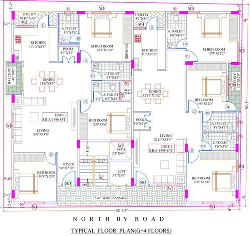  laavanya-park-view Laavanya Park View Cluster Plan from 1st to 4th Floor