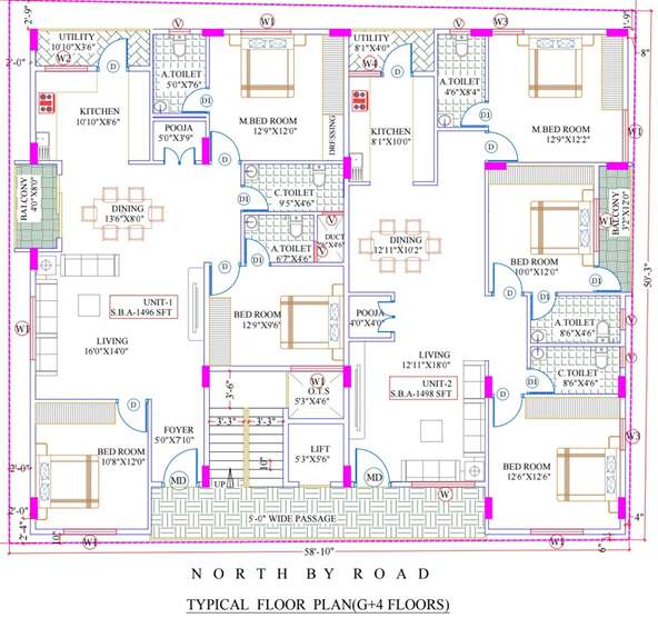  laavanya park view Laavanya Park View Cluster Plan from 1st to 4th Floor
