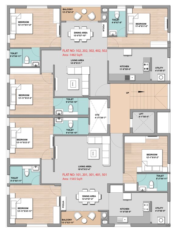  verbena Verbena Cluster Plan from 1st to 5th Floor