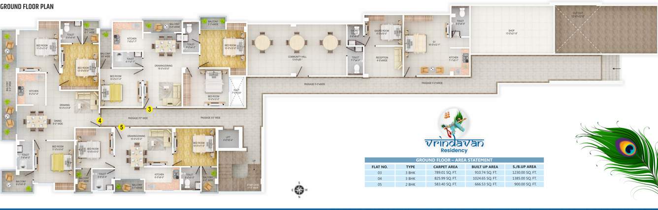  vrindavan residency Vrindavan Residency Cluster Plan for ground Floor