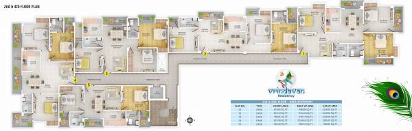 Vrindavan Residency Cluster Plan from 2nd to 4th Floor vrindavan-residency Vrindavan Residency Cluster Plan from 2nd to 4th Floor