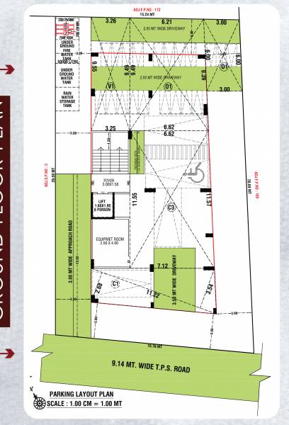  kalptaru Block A Cluster Plan for ground Floor