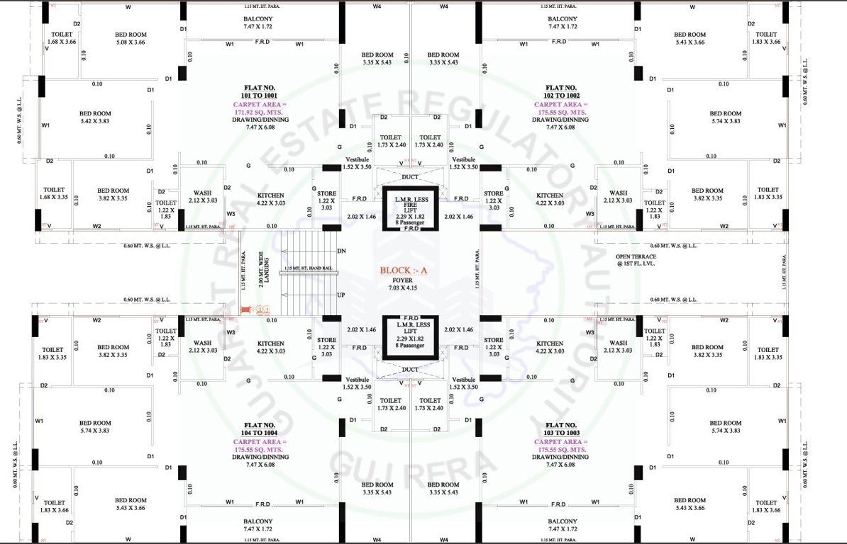  the sun Block A Cluster Plan from 1st to 10th Floor