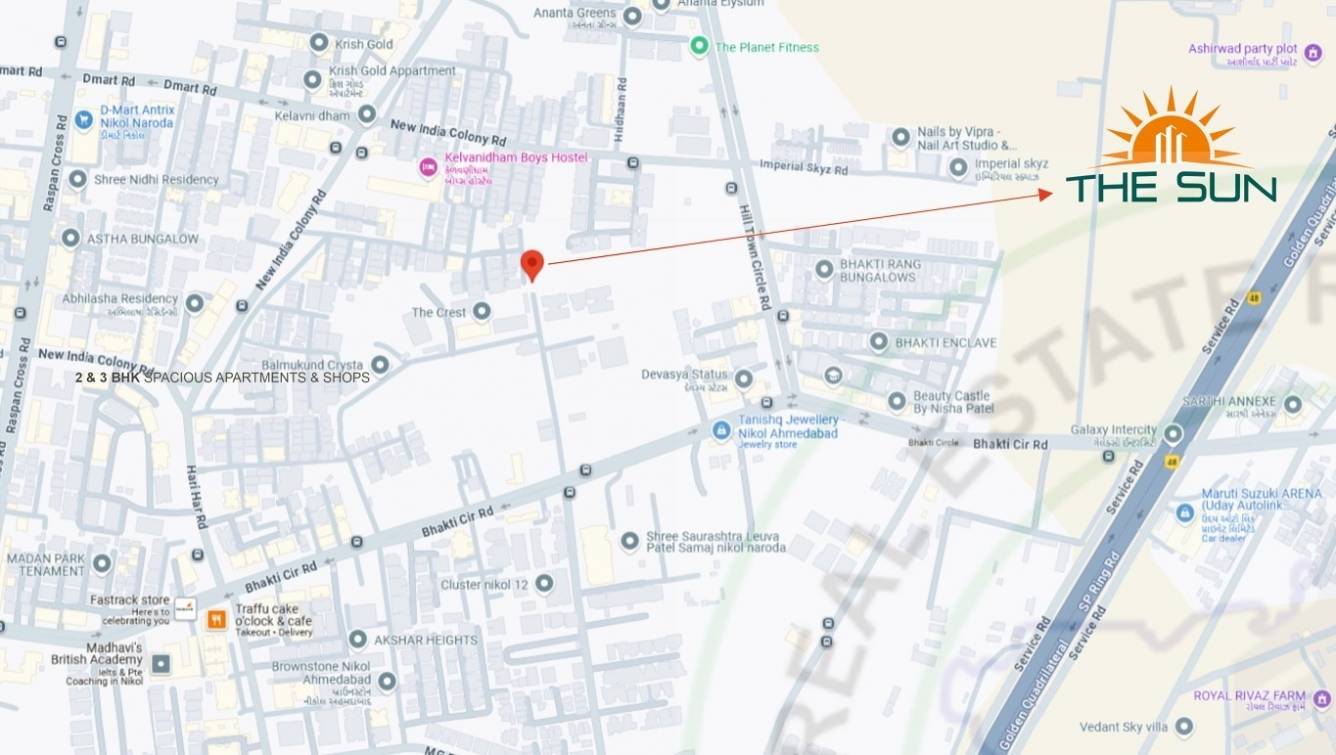  the sun Location Plan