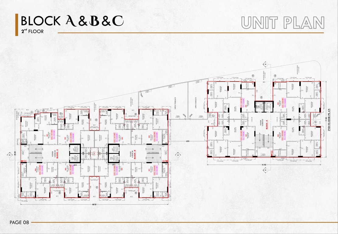  kesar sky A+B+C Cluster Plan from 1st to 2nd Floor