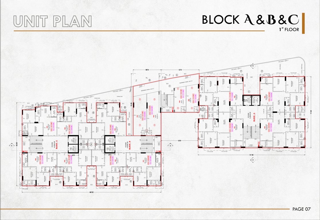  kesar sky A+B+C Cluster Plan from ground to 1st Floor