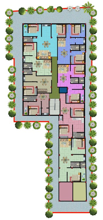  residona Residona Cluster Plan for ground Floor