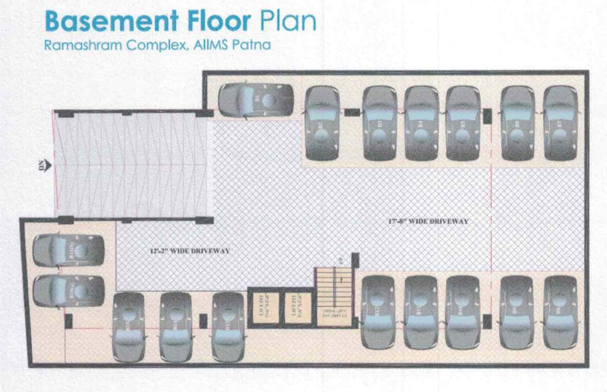  ramashram complex Ramashram Complex Cluster Plan for basement Floor