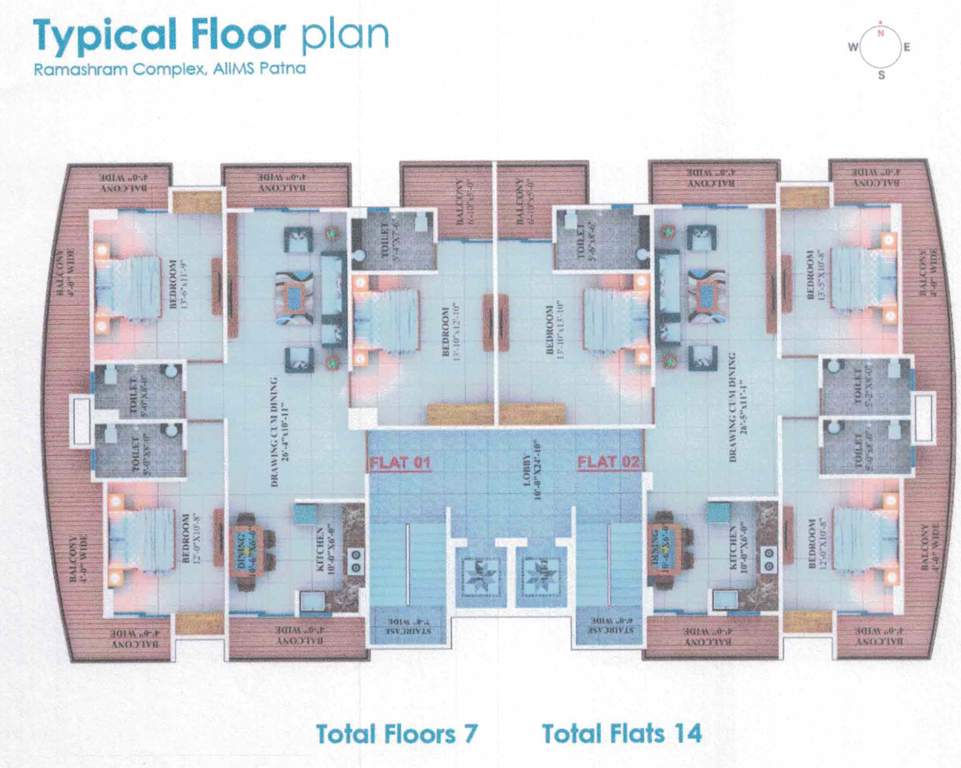  ramashram complex Ramashram Complex Cluster Plan from 1st to 7th Floor