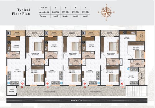  priya-brundavanam-2 Priya Brundavanam 2 Cluster Plan from 1st to 5th Floor