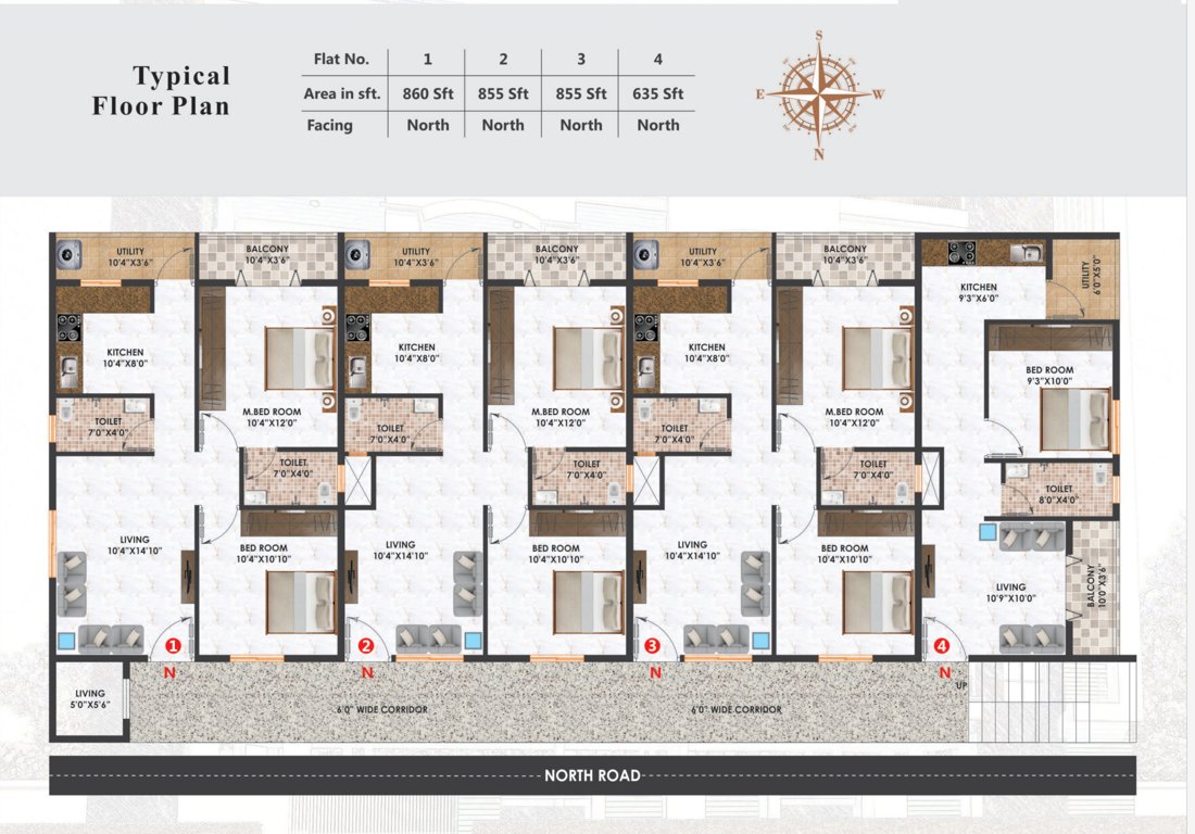  priya brundavanam 2 Priya Brundavanam 2 Cluster Plan from 1st to 5th Floor