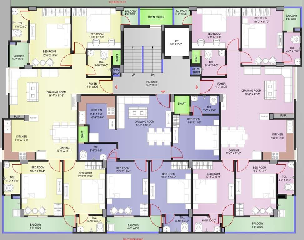  sr tower Investwell SR Tower Cluster Plan from 1st to 6th Floor