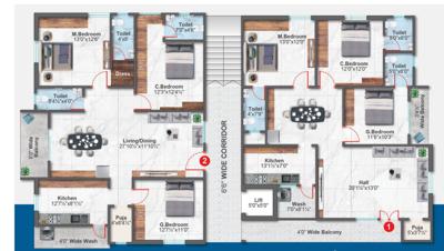  radhe-signature Radhe Signature Cluster Plan from 1st to 5th Floor