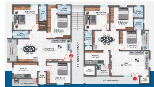  radhe-signature Radhe Signature Cluster Plan from 1st to 5th Floor