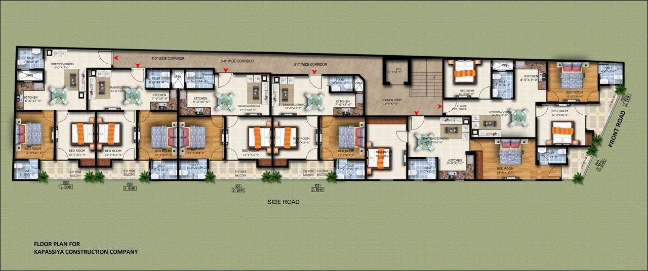  aditi homes Aditi Homes Cluster Plan from 1st to 4th Floor