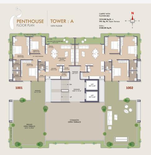  shyama-serene Shyama Serene Tower A Cluster Plan for 10th Floor