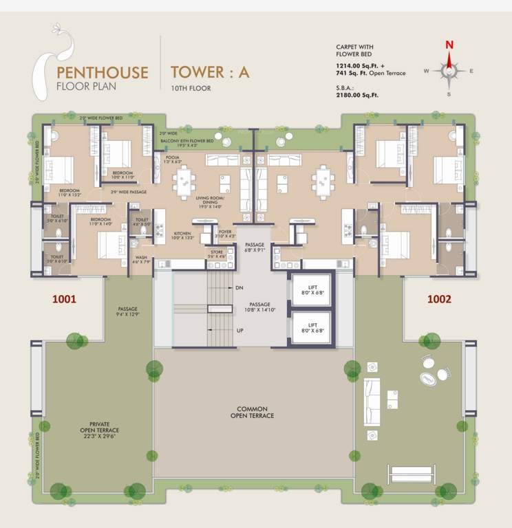  shyama serene Shyama Serene Tower A Cluster Plan for 10th Floor