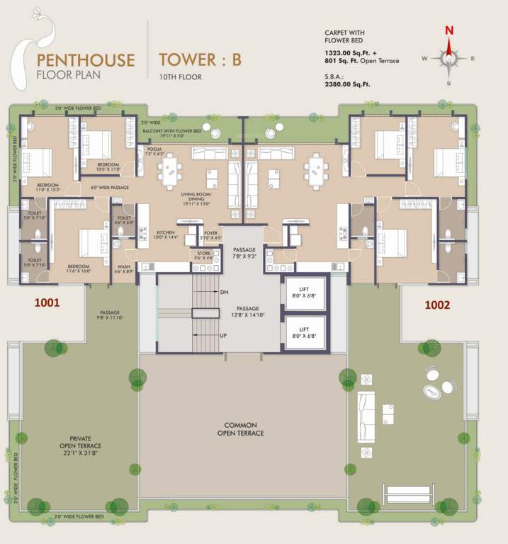  shyama serene Shyama Serene Tower B Cluster Plan for 10th Floor