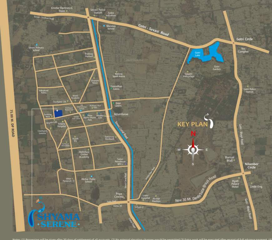  shyama serene Location Plan