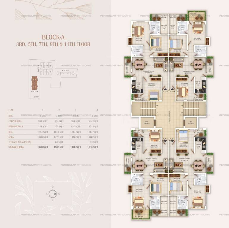 vashundhara mansion Tower A Cluster Plan