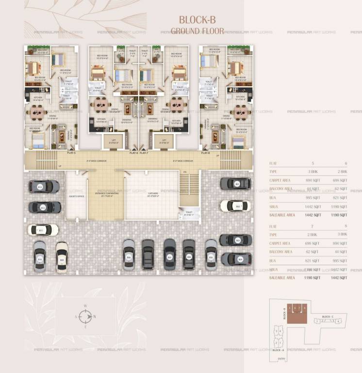 vashundhara mansion Tower B Cluster Plan