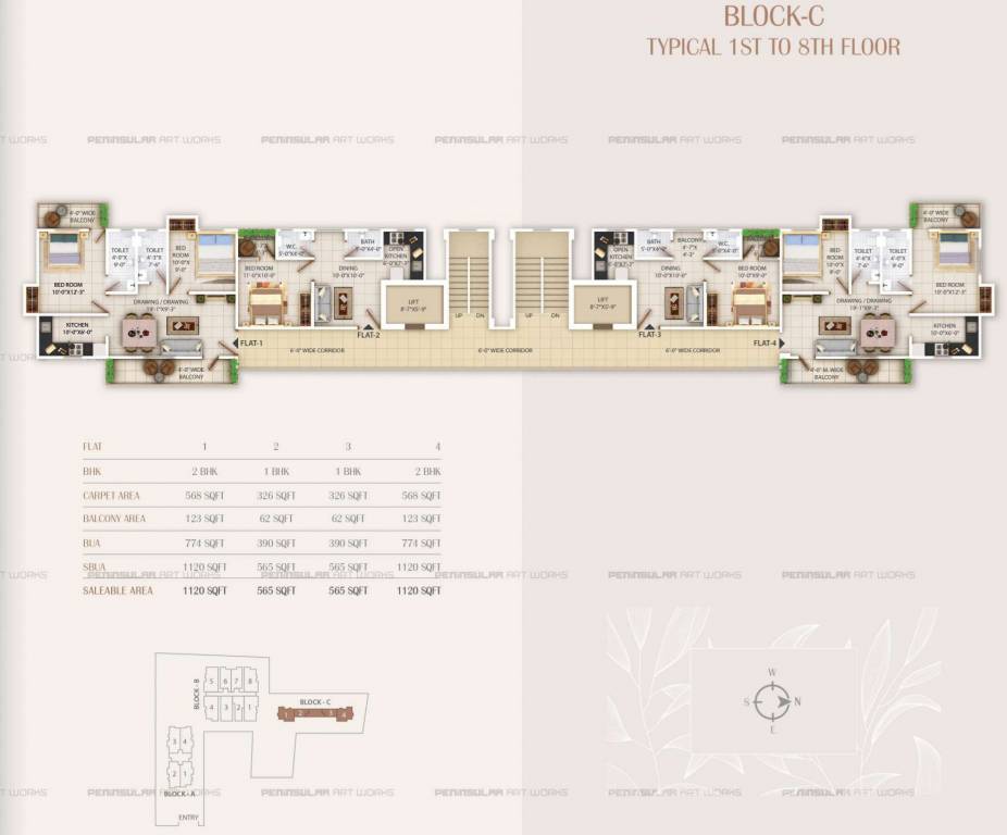 vashundhara mansion Tower C Cluster Plan
