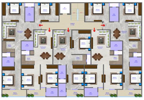  rise-inn-2 Rise Inn 2 Cluster Plan from 1st to 4th Floor