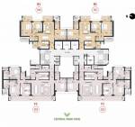 Deodar Block 2 D2,D3,D4 Cluster Plan For Typical Floor  oakwood-at-the-prestige-city Deodar Block 2 D2,D3,D4 Cluster Plan For Typical Floor