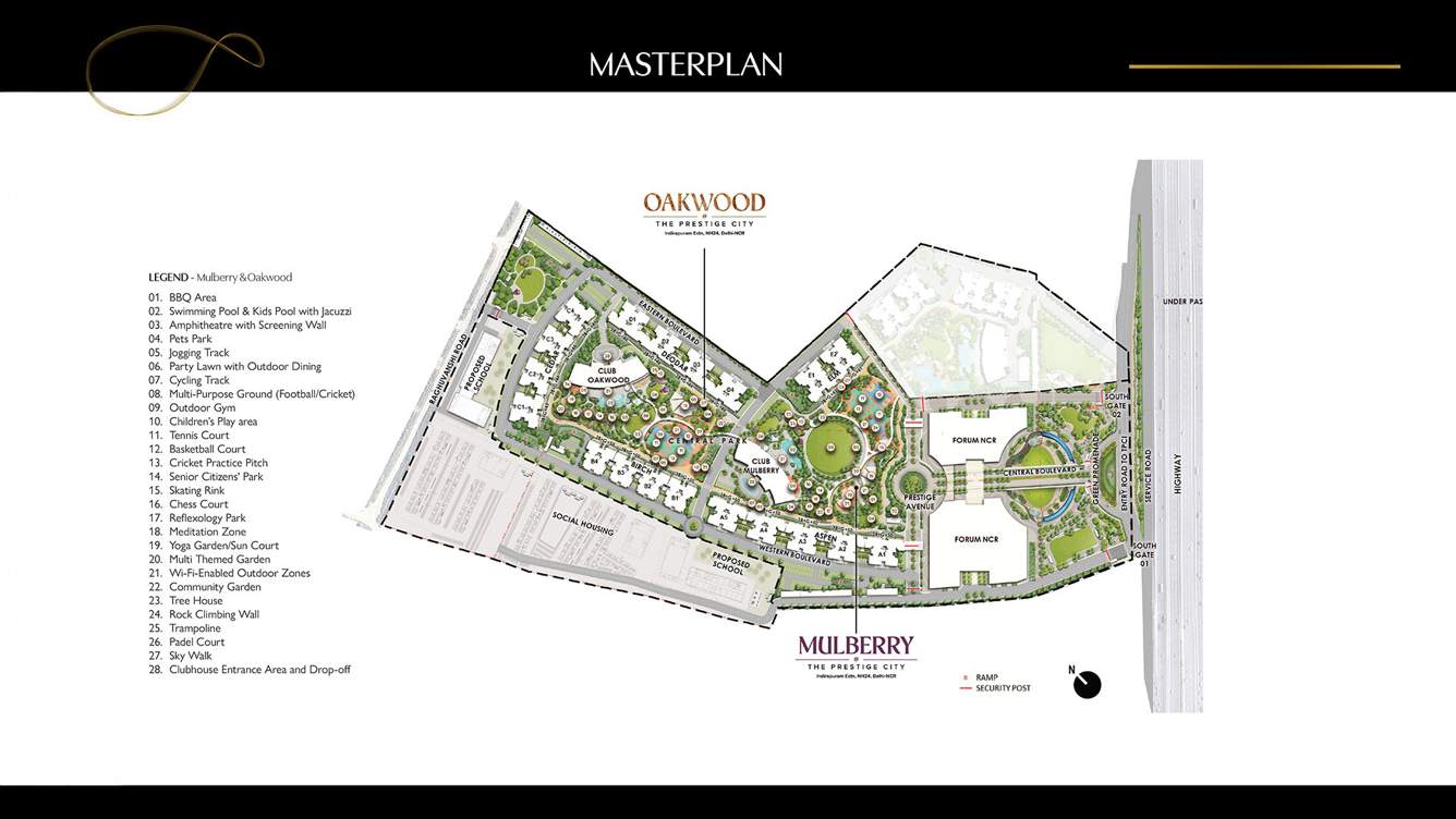  oakwood at the prestige city Master Plan
