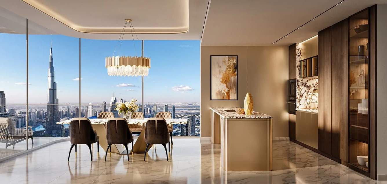  trump international hotel and tower dubai Living Area