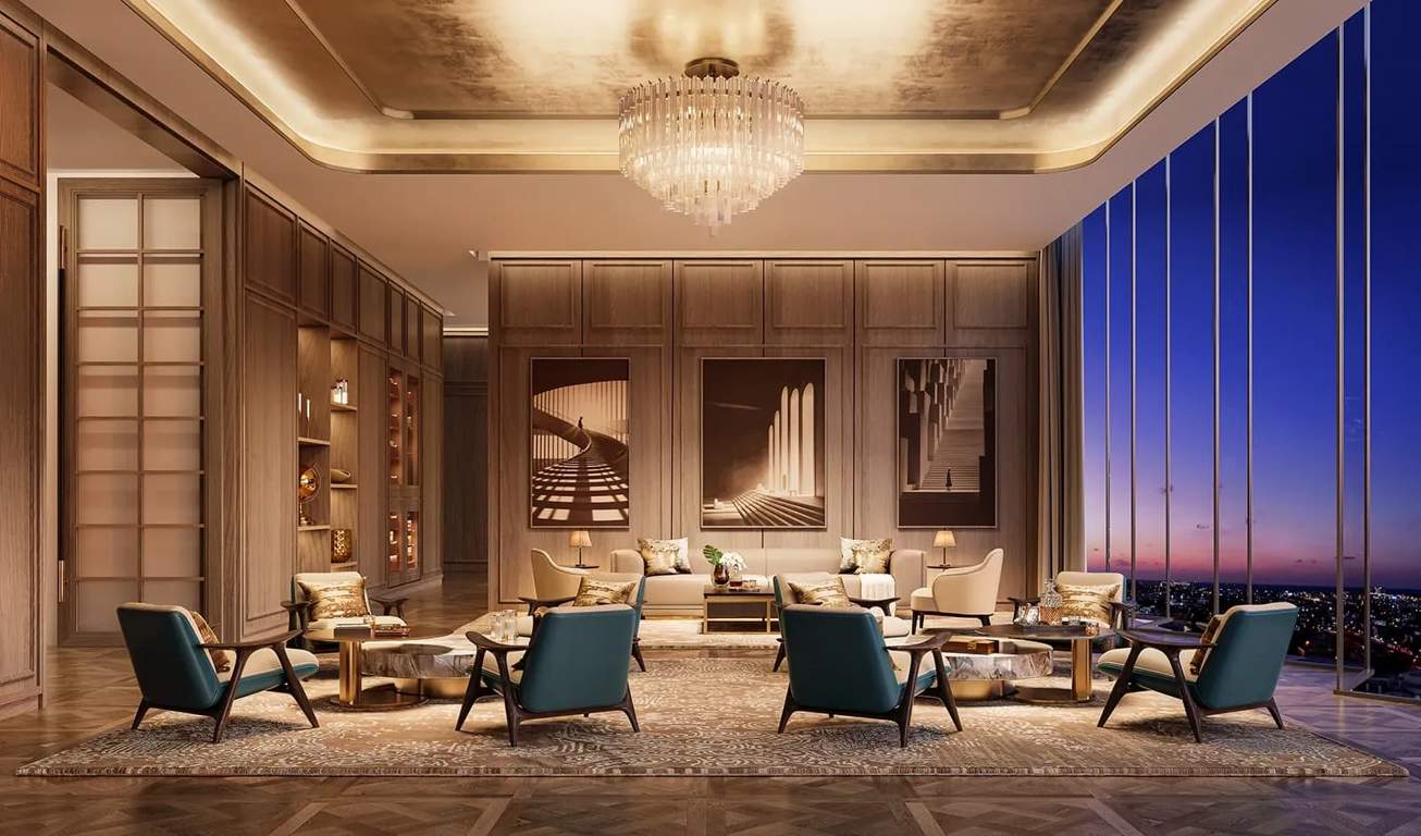  trump international hotel and tower dubai Living Area