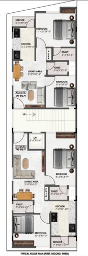  gokulam Gokulam Cluster Plan from 1st to 3rd Floor
