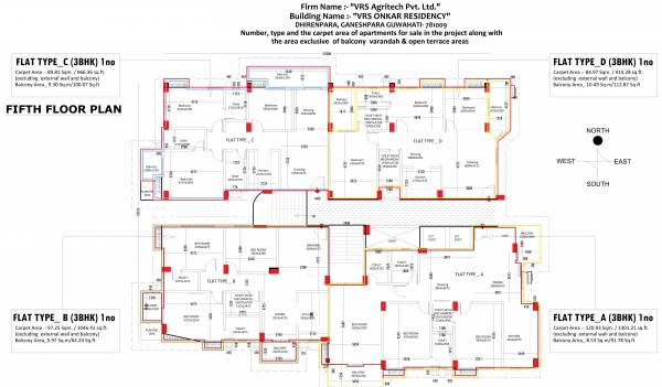  onkar-residency Onkar Residency Cluster Plan for 5th Floor