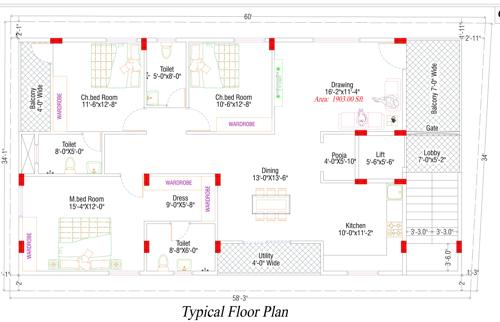  balaji-enclave Balaji Enclave Cluster Plan from 1st to 5th Floor