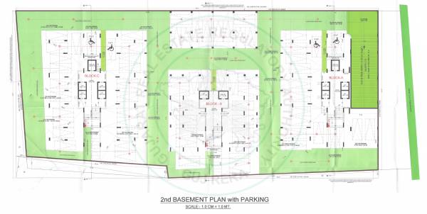  serenity-status Block  A B C Cluster Plan for basement 2 Floor