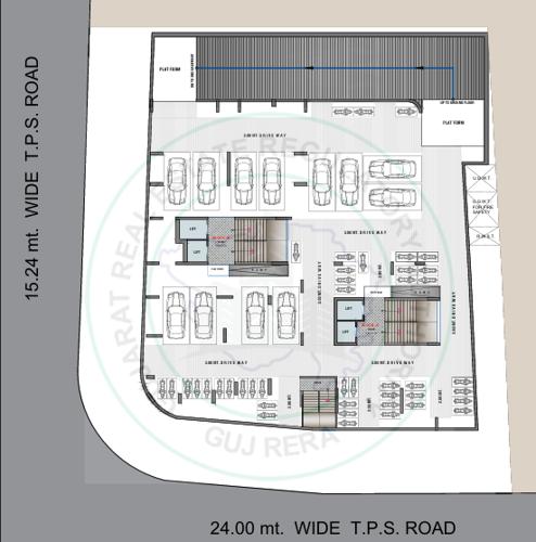  kiran-park Block A Cluster Plan for BasementFloor