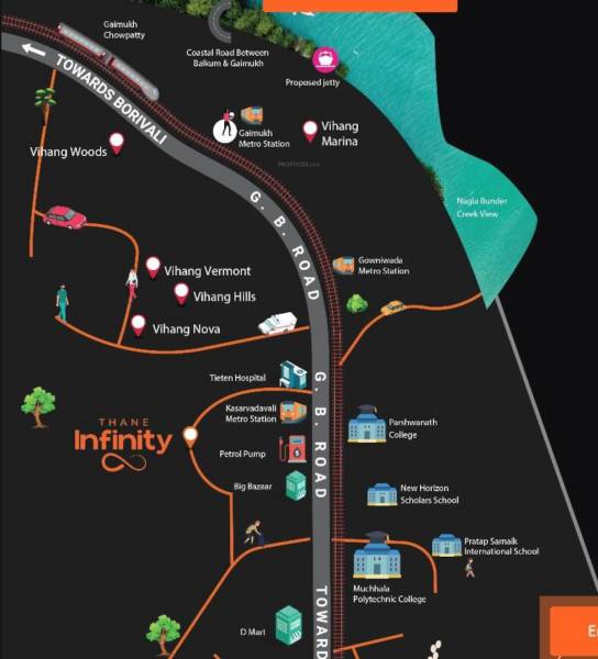  vihang-thane-infinity Location Plan