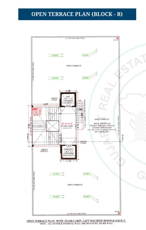lavish Block B Cluster Plan for terrace floor