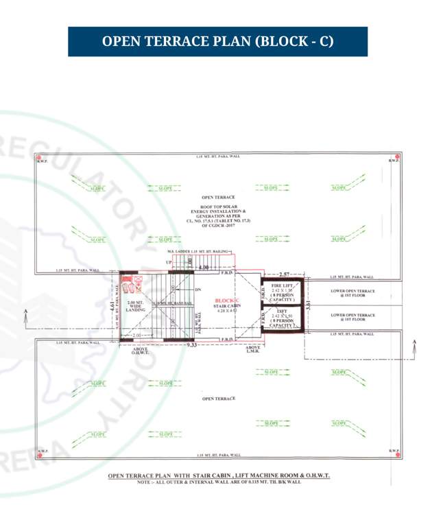 lavish Block C Cluster Plan for terrace floor