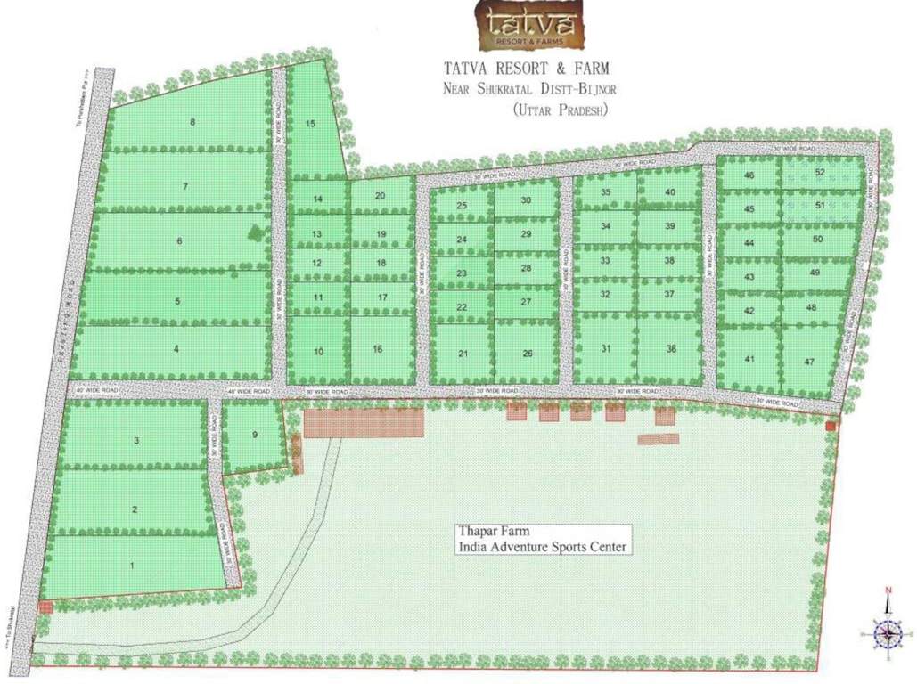 tatva resorts and farms Layout Plan
