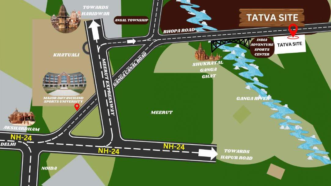 tatva resorts and farms Location Plan