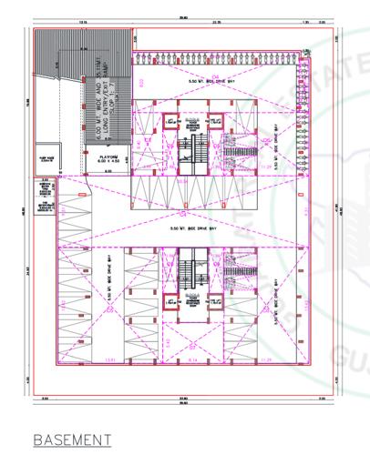  sahjanand-sanskar Block A, B Cluster Plan for Basement Floor