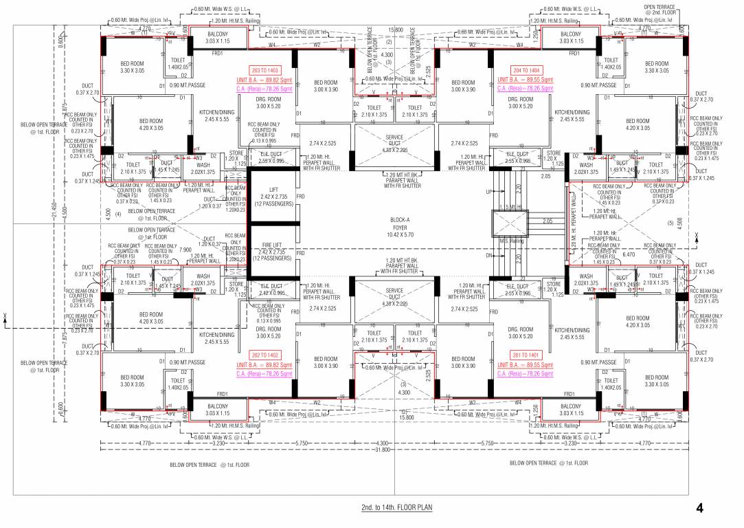  the marigold parmeshwar A Cluster Plan from 2nd to 14th Floor