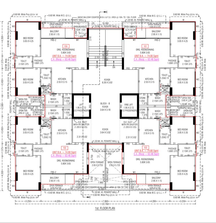  the marigold parmeshwar B Cluster Plan from ground to 1st Floor