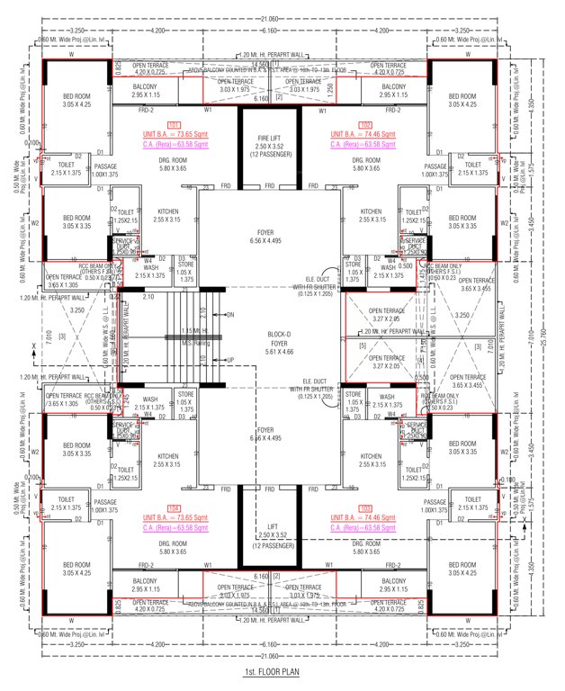  the marigold parmeshwar D Cluster Plan from ground to 1st Floor